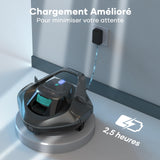 AIPER Swimming Pool Robot, Pool Vacuum Cleaner with 90 Minutes of Operation, Swimming Pool Cleaner with Dual Drive Motor, Wireless, Ideal for Pools Under 80 Square Metres