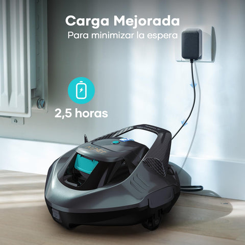 AIPER Seagull SE Pool Robot, Pool Vacuum Cleaner Lasts 90 Minutes, LED Indicator, Automatic Parking, Robot Pool Cleaner for Flat Above Ground Pools up to 80 m²