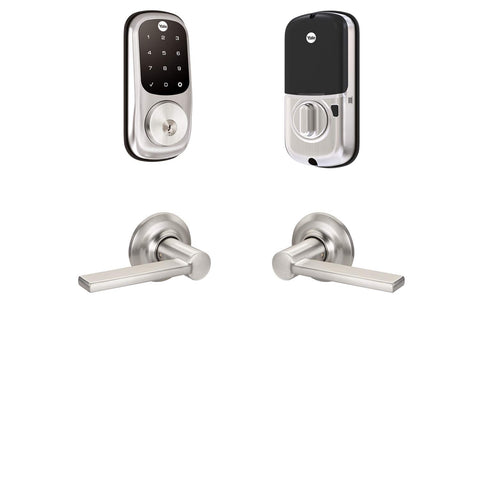 Yale Assure Lock Z-Wave Touchscreen with Valdosta Lever - Works with Ring Alarm, Smartthings, and Wink