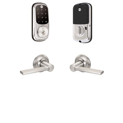 Yale Assure Lock Z-Wave Touchscreen with Valdosta Lever - Works with Ring Alarm, Smartthings, and Wink