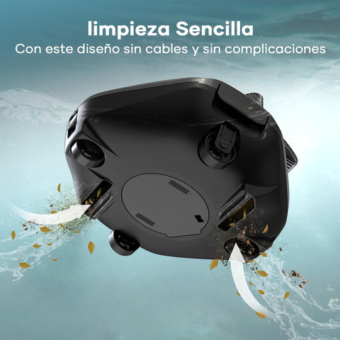AIPER Seagull SE Pool Robot, Pool Vacuum Cleaner Lasts 90 Minutes, LED Indicator, Automatic Parking, Robot Pool Cleaner for Flat Above Ground Pools up to 80 m²