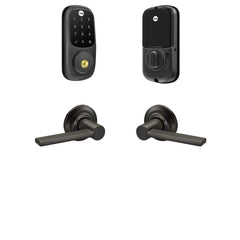 Yale Assure Lock, Wi-Fi Smart Lock with Valdosta Lever - Works with the Yale Access App, Amazon Alexa, Google Assistant, HomeKit, Phillips Hue and Samsung SmartThings, Black Suede