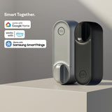 Yale Linus Smart Lock L2 in Silver | Keyless Access | Easy Installation | Remote Lock and Unlock | Virtual Keys | Real-time Alerts | Compatible with The Yale Home app