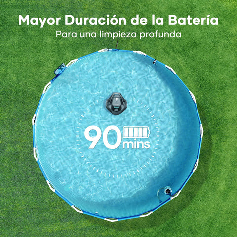 AIPER Seagull SE Pool Robot, Pool Vacuum Cleaner Lasts 90 Minutes, LED Indicator, Automatic Parking, Robot Pool Cleaner for Flat Above Ground Pools up to 80 m²