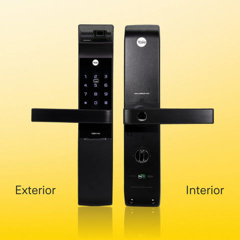 Yale YDM 7116 Smart Door Lock with Biometric, Pin, RF Card, Bluetooth, Mechanical Keys and App Enabled Access, WiFi Optional (Matt Black Finish)