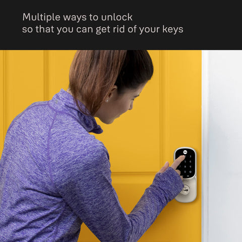 Yale YRL216-ZW2-BSP Assure Smart Lock, Black Suede
