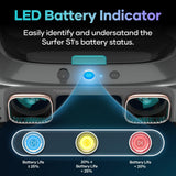 (2024 New) AIPER Surfer S1 Solar Powered Robotic Pool Skimmer with APP Support, Dual Charging Options, Pool Temperature Monitor, Manual Control, Salt Chlorine Tolerant Motors